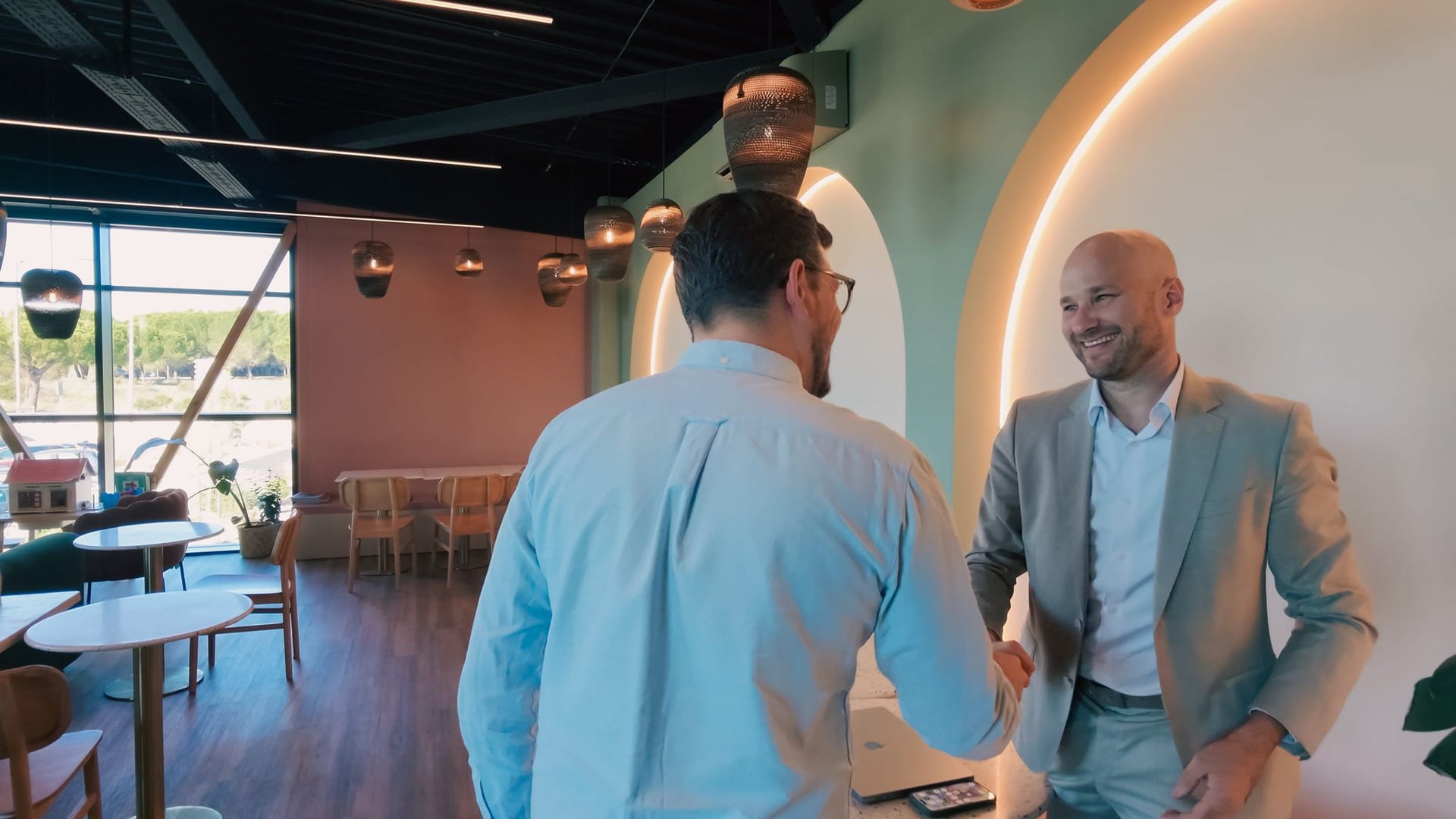 Lionel Bricard and Sylvain Andlauer meeting at EasyOpto.